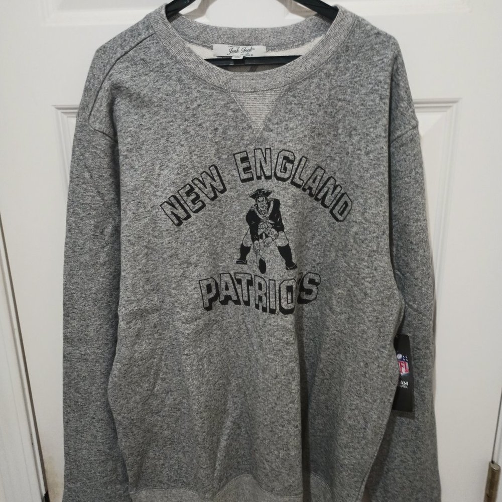 NWOT Vintage Look New England Patriots Football Gray XL Men's Sweatshirt Man New